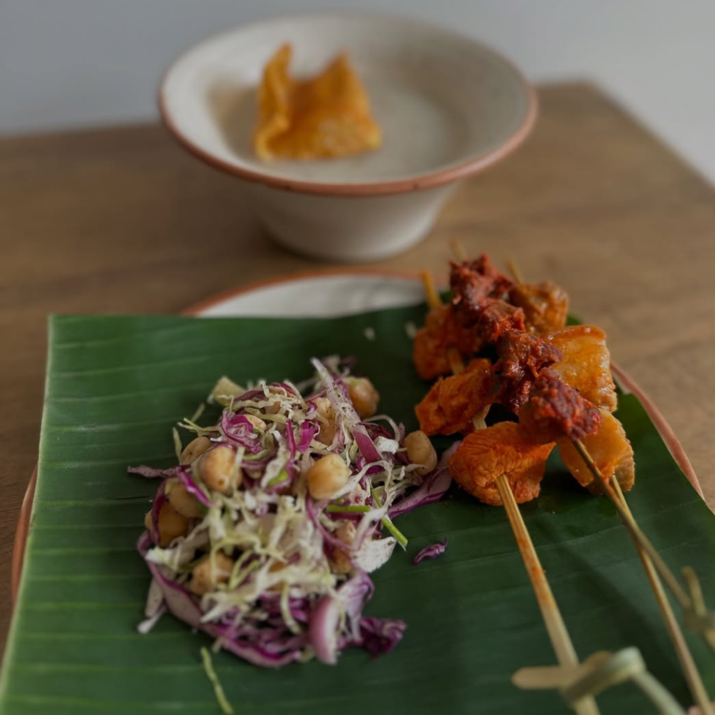 A skewer of smoked meats marinated in traditional Naga herbs and spices