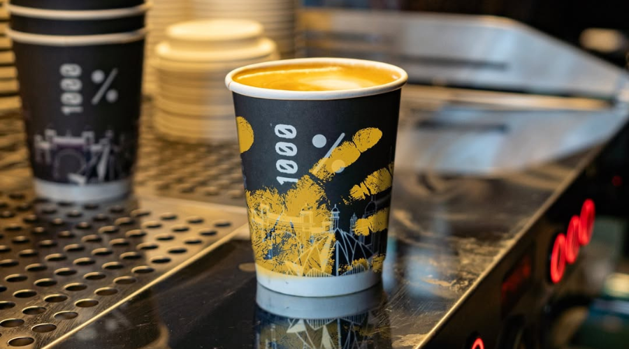 Coffee at 1000 Percent Artisan Coffee Bar 