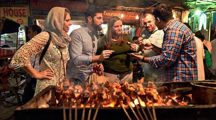 Night food walk at Old Delhi