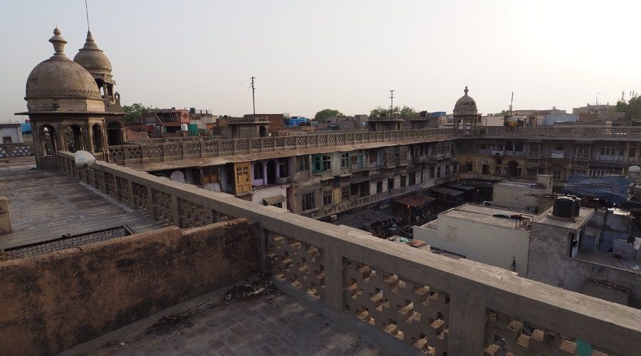 Aerial view of Khari Baoli 