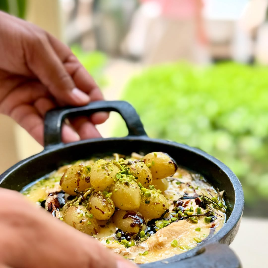 Oven-roasted Kumaoni grapes at Caara at Ogaan