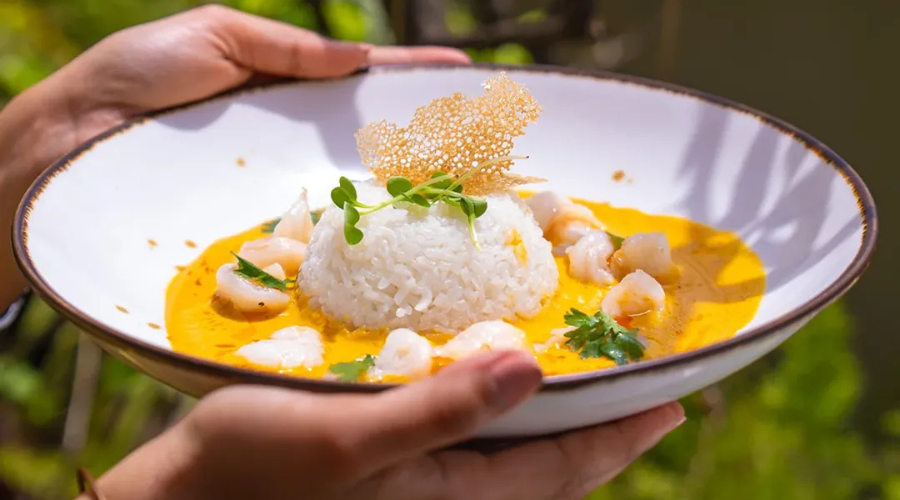 Prawn and raw mango curry at Diva