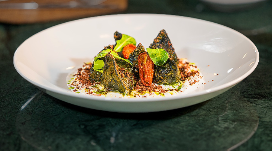 Stuffed Pasta Pyramidini at Tres Delhi