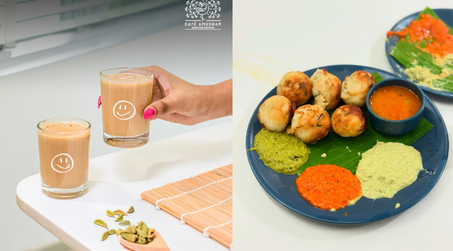 Coffee and Paddu at Café Amudham