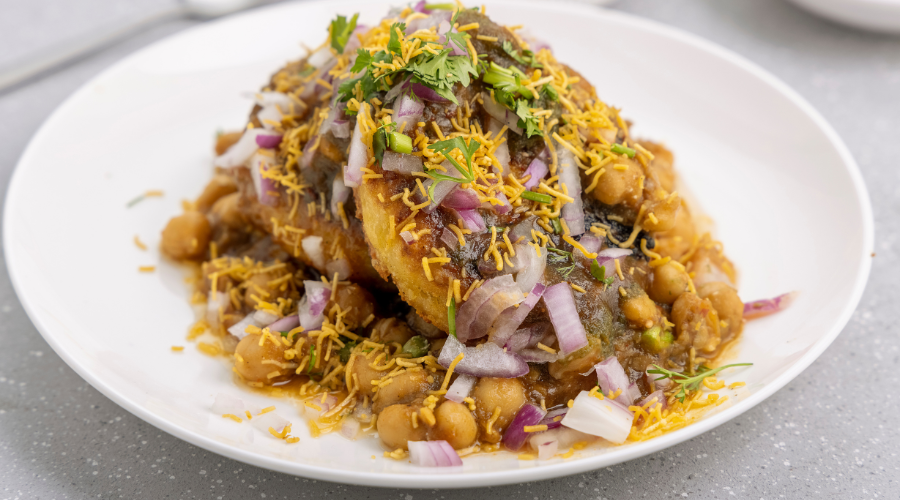 Scrumptious aloo tikki chaat at Garg chaat